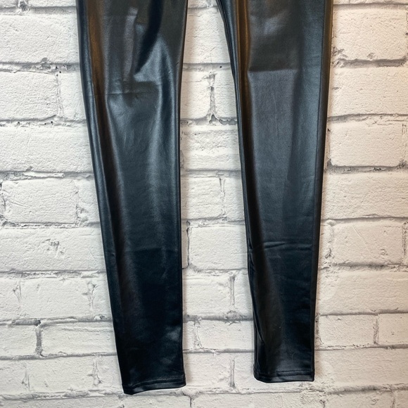 Wild Fable Black Liquid Metal Leggings Faux Leather Leggings High Waisted XXS - Picture 4 of 7